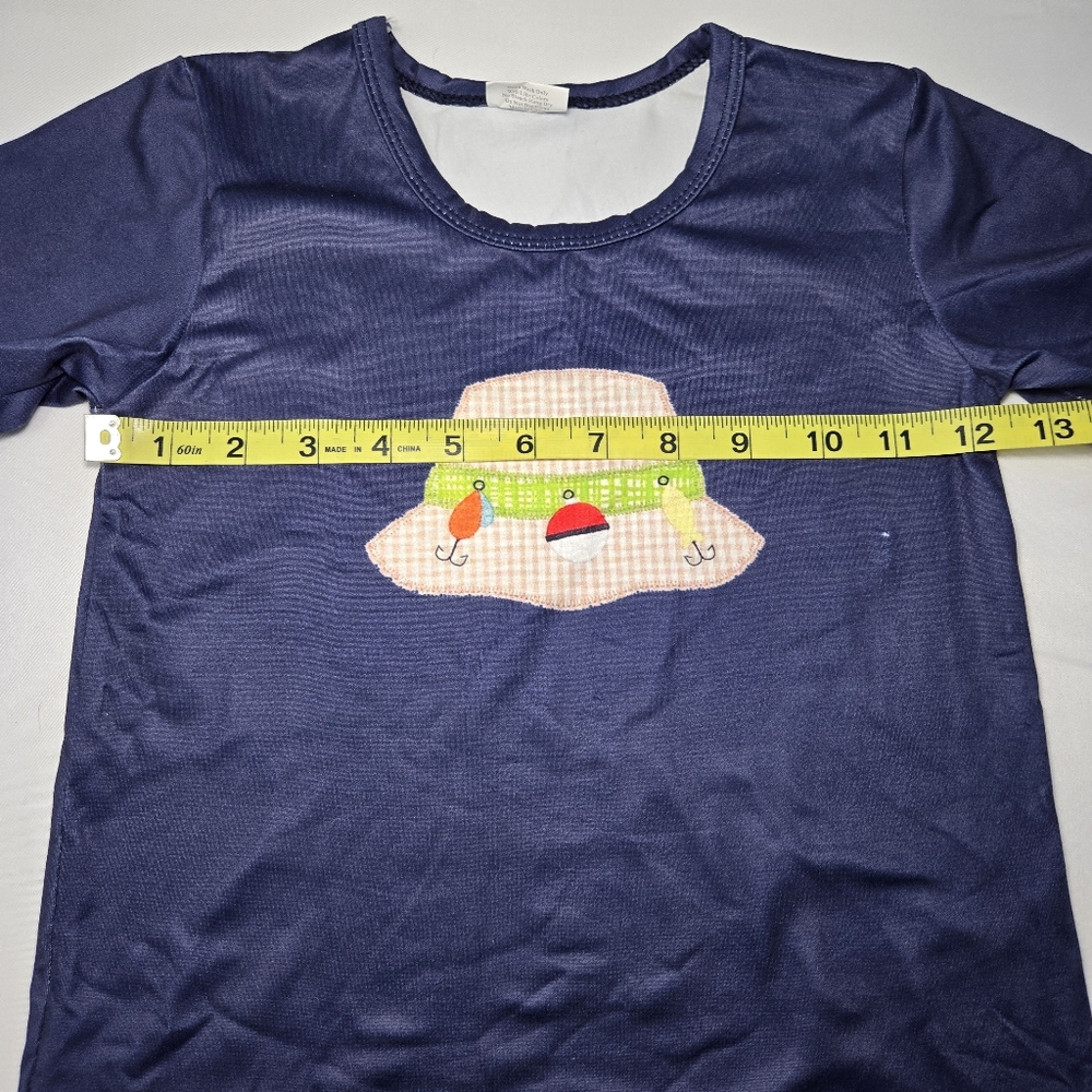 Boys NWOT 2 Piece Outfit Size 5-6T Fishing Design - Picture 3 of 10